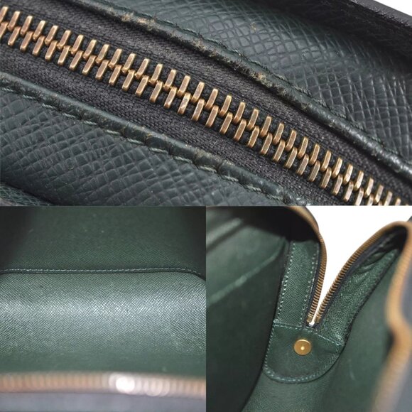 067229BH (L3) Louis Vuitton Clutch Bag Baikal Green Taiga Leather - Picture 9 of 11